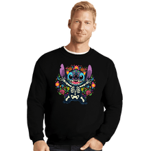 Load image into Gallery viewer, Daily_Deal_Shirts Crewneck Sweater, Unisex / Small / Black Stiched Calavera
