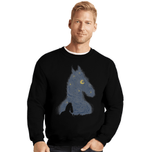 Load image into Gallery viewer, Shirts Crewneck Sweater, Unisex / Small / Black Hollywoo Starry Night
