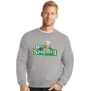 Secret_Shirts Crewneck Sweater, Unisex / Small / Sports Grey Mom's Spaghetti