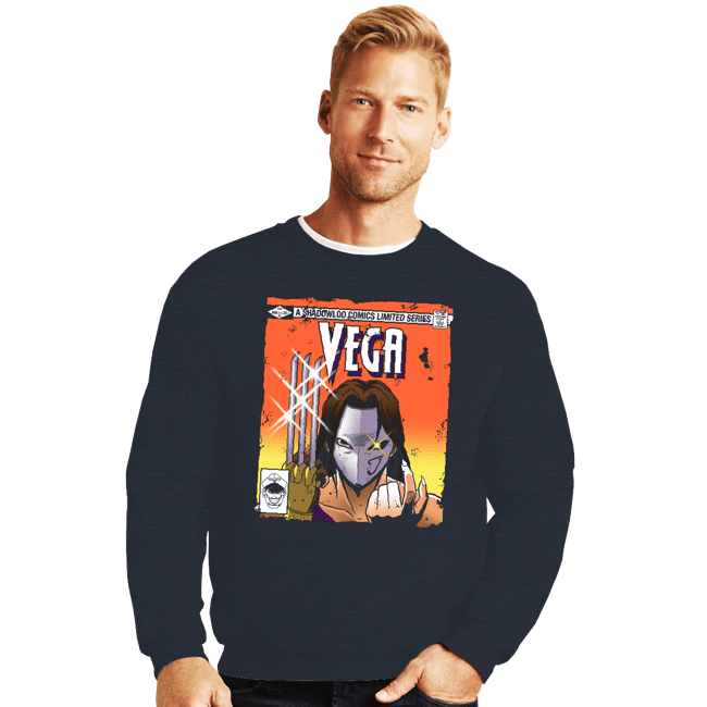Shirts Crewneck Sweater, Unisex / Small / Dark Heather Shadaloo Comics