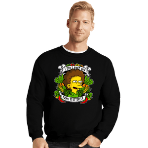 Secret_Shirts Crewneck Sweater, Unisex / Small / Black No Darn Vegetables