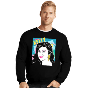 Shirts Crewneck Sweater, Unisex / Small / Black 80s Kelly