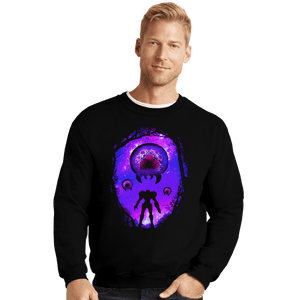 Daily_Deal_Shirts Crewneck Sweater, Unisex / Small / Black Bounty Hunter Landscape