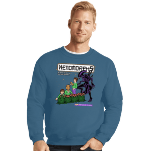 Shirts Crewneck Sweater, Unisex / Small / Indigo Blue Xenomorphs Book