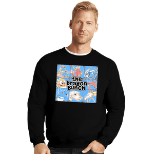 Daily_Deal_Shirts Crewneck Sweater, Unisex / Small / Black The Dragon Bunch