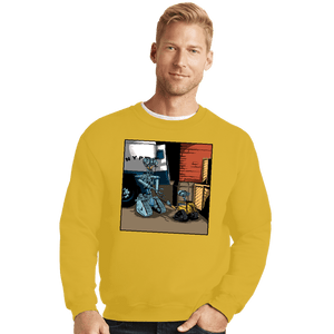 Secret_Shirts Crewneck Sweater, Unisex / Small / Gold Imposter Robot
