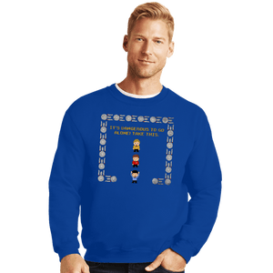 Daily_Deal_Shirts Crewneck Sweater, Unisex / Small / Royal Blue Take This Redshirt