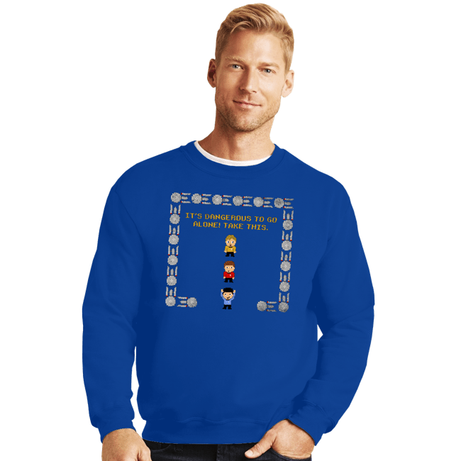 Daily_Deal_Shirts Crewneck Sweater, Unisex / Small / Royal Blue Take This Redshirt