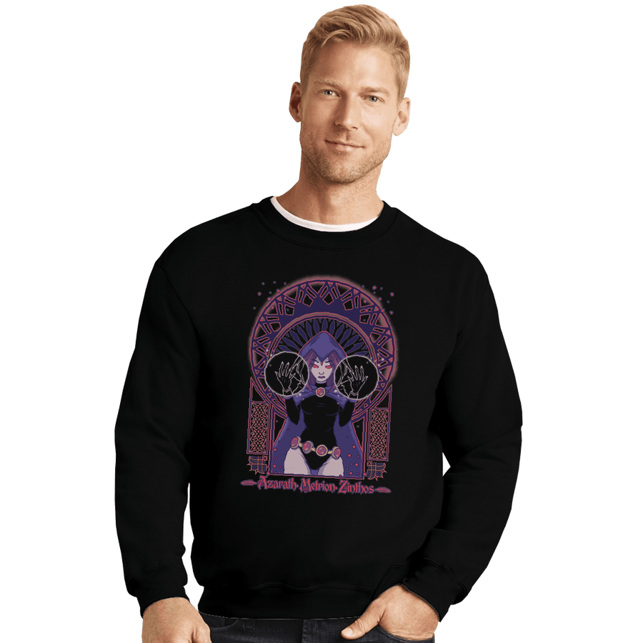 Shirts Crewneck Sweater, Unisex / Small / Black Dark Raven