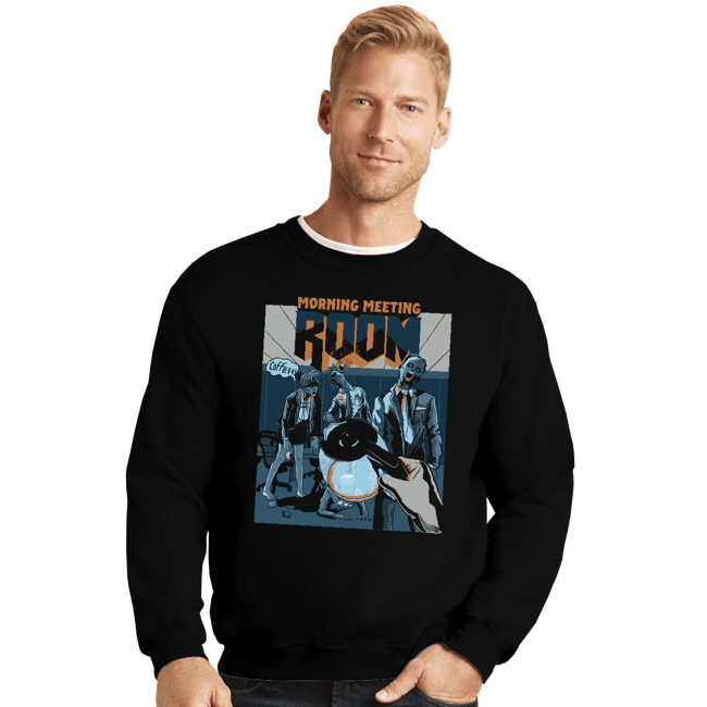 Shirts Crewneck Sweater, Unisex / Small / Black Undead Before Decaf