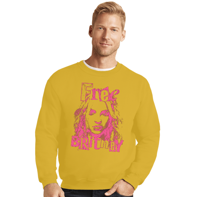 Shirts Crewneck Sweater, Unisex / Small / Gold Free Britney Daisy