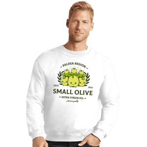 Shirts Crewneck Sweater, Unisex / Small / White Small Olive