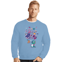 Load image into Gallery viewer, Secret_Shirts Crewneck Sweater, Unisex / Small / Powder Blue Many Bubbles Sale

