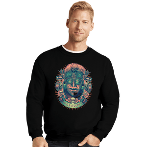 Shirts Crewneck Sweater, Unisex / Small / Black Glowing Werewolf