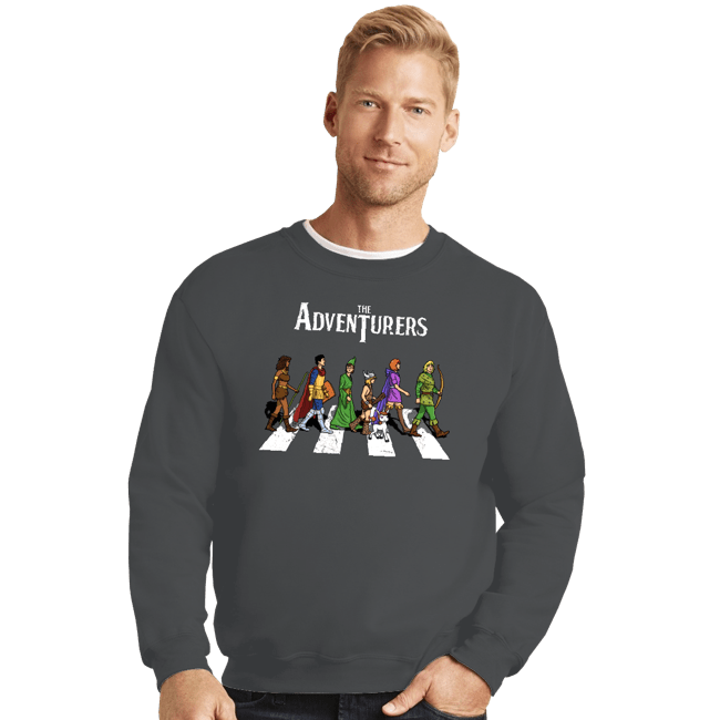 Daily_Deal_Shirts Crewneck Sweater, Unisex / Small / Charcoal The Adventurers