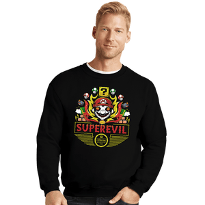 Shirts Crewneck Sweater, Unisex / Small / Black Superevil Inferno