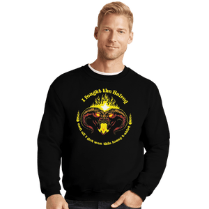 Shirts Crewneck Sweater, Unisex / Small / Black I Fought The Fire Demon