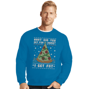 Shirts Crewneck Sweater, Unisex / Small / Sapphire Fatty Christmas
