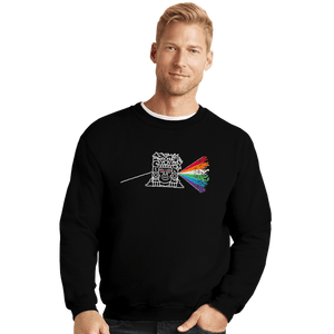 Daily_Deal_Shirts Crewneck Sweater, Unisex / Small / Black Dark Side Of The Temple