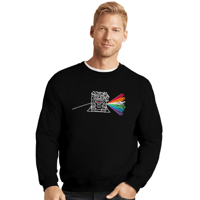 Daily_Deal_Shirts Crewneck Sweater, Unisex / Small / Black Dark Side Of The Temple
