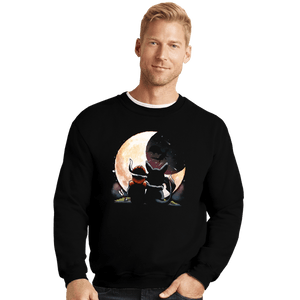 Daily_Deal_Shirts Crewneck Sweater, Unisex / Small / Black Viking Night