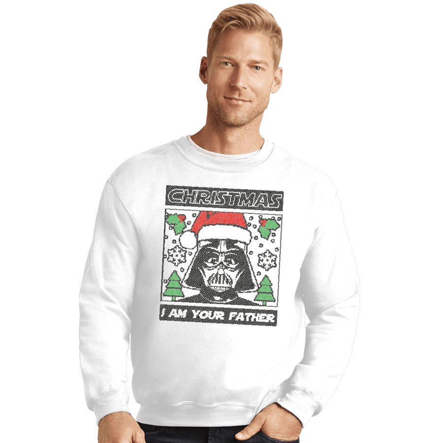 Shirts Crewneck Sweater, Unisex / Small / White Father Christmas