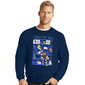 Secret_Shirts Crewneck Sweater, Unisex / Small / Navy Library Box