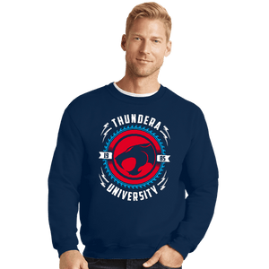 Daily_Deal_Shirts Crewneck Sweater, Unisex / Small / Navy Thundera University