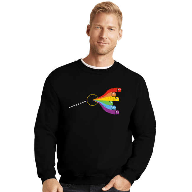 Daily_Deal_Shirts Crewneck Sweater, Unisex / Small / Black The Dark Side Of The Maze