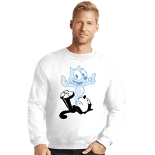 Load image into Gallery viewer, Shirts Crewneck Sweater, Unisex / Small / White RIP Felix
