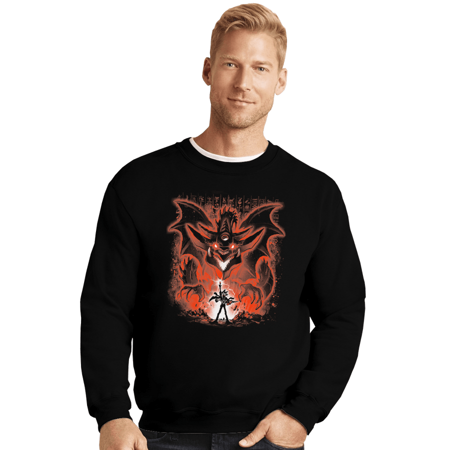 Shirts Crewneck Sweater, Unisex / Small / Black Sky Dragon