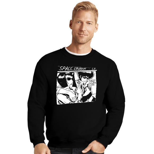 Secret_Shirts Crewneck Sweater, Unisex / Small / Black Sonic Cowboys.