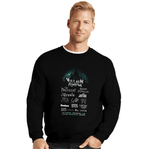 Shirts Crewneck Sweater, Unisex / Small / Black Villains Festival