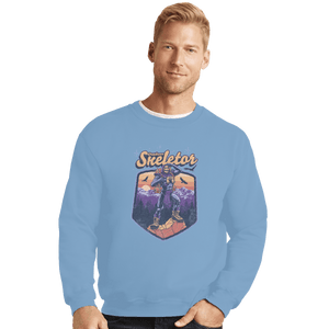 Shirts Crewneck Sweater, Unisex / Small / Powder Blue Outdoor Skeletor