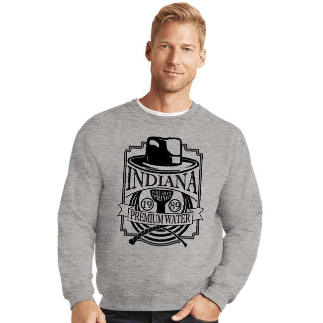 Daily_Deal_Shirts Crewneck Sweater, Unisex / Small / Sports Grey Indiana Water