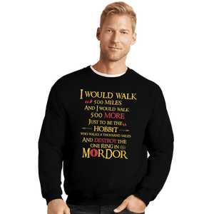 Shirts Crewneck Sweater, Unisex / Small / Black 500 Miles