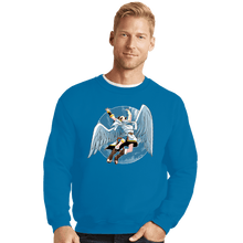 Load image into Gallery viewer, Shirts Crewneck Sweater, Unisex / Small / Sapphire Led Icarus
