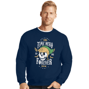 Shirts Crewneck Sweater, Unisex / Small / Navy Time Hero Forever