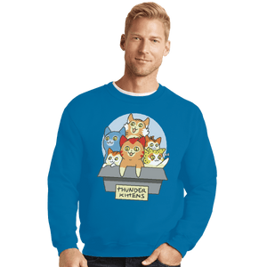 Shirts Crewneck Sweater, Unisex / Small / Sapphire Thunder Kittens