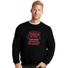 Load image into Gallery viewer, Secret_Shirts Crewneck Sweater, Unisex / Small / Black Faster to Hell than Heaven
