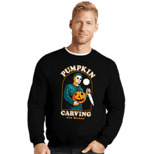 Load image into Gallery viewer, Secret_Shirts Crewneck Sweater, Unisex / Small / Black Halloween Carving
