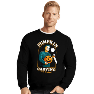 Secret_Shirts Crewneck Sweater, Unisex / Small / Black Halloween Carving