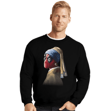 Load image into Gallery viewer, Shirts Crewneck Sweater, Unisex / Small / Black Hero With A Pearl Earring
