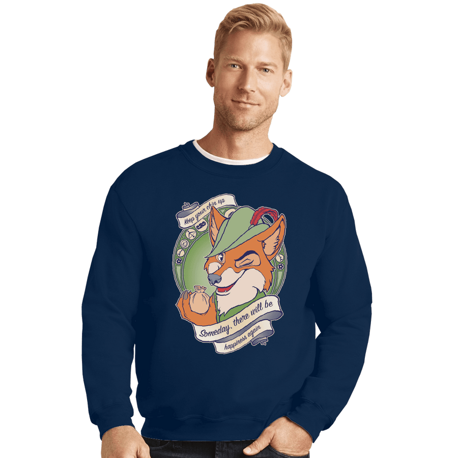 Shirts Crewneck Sweater, Unisex / Small / Navy Keep Your Chin Up