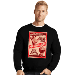 Daily_Deal_Shirts Crewneck Sweater, Unisex / Small / Black Hand To Hand Combat