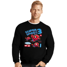 Load image into Gallery viewer, Secret_Shirts Crewneck Sweater, Unisex / Small / Black Super Spider Bros
