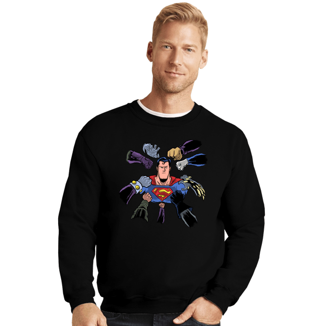 Secret_Shirts Crewneck Sweater, Unisex / Small / Black Super Surrounded