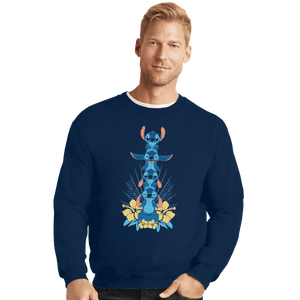 Shirts Crewneck Sweater, Unisex / Small / Navy Alien Mood Totem