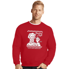 Load image into Gallery viewer, Daily_Deal_Shirts Crewneck Sweater, Unisex / Small / Red Planetary Pizza
