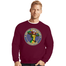 Load image into Gallery viewer, Shirts Crewneck Sweater, Unisex / Small / Maroon Rogue Social Distancing Champion
